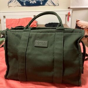 Popflex Sloan Canvas Tote Medium Hunter Green for Yoga, Work, School
